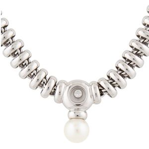 Chopard 18 k white gold Necklace with Pearl Pendant